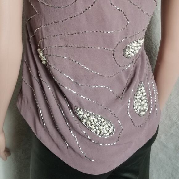 Bar III | Mauve Beaded Tank Top - Picture 5 of 7